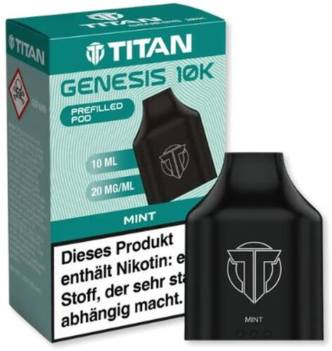 Titan Genesis 10K Prefilled Pod Mint 10ml 20mg
