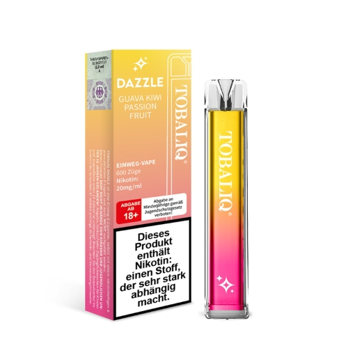 TobaliQ Dazzle Einweg E-Zigarette Guava Kiwi Passion Fruit 20mg TobaliQ Dazzle Einweg E-Zigarette Guava Kiwi Passion Fruit 20mg