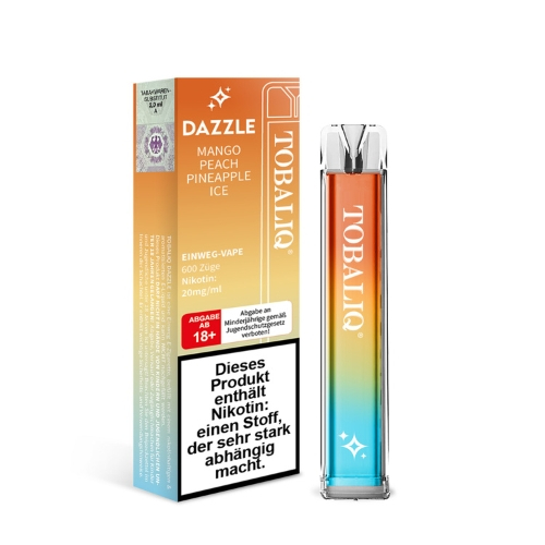 TobaliQ Dazzle Einweg E-Zigarette Mango Pineapple Peach Ice 20mg TobaliQ Dazzle Einweg E-Zigarette Mango Pineapple Peach Ice 20mg