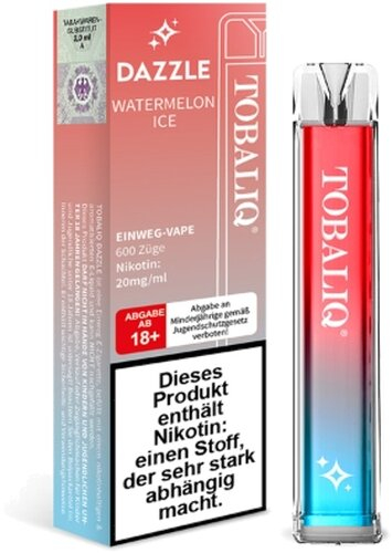 TobaliQ Dazzle Einweg E-Zigarette Watermelon Ice 20mg