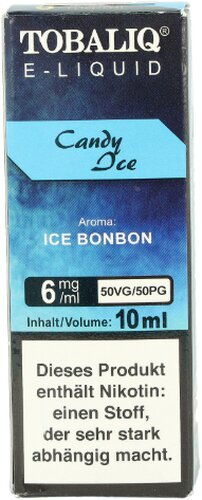 Tobaliq E-Liquid Candy Ice 10ml 6mg Tobaliq E-Liquid Candy Ice 10ml 6mg