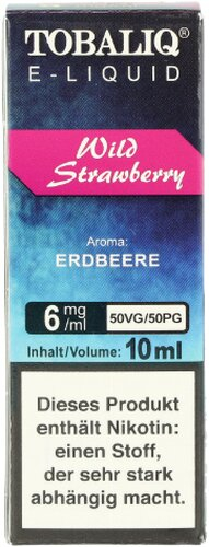 Tobaliq E-Liquid Wild Strawberry 10ml 6mg Tobaliq E-Liquid Wild Strawberry 10ml 6mg