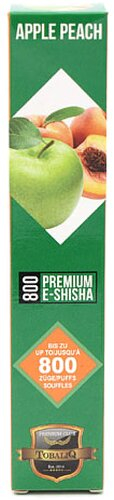 Tobaliq Einweg E-Shisha Apple Peach 800 Züge ohne Nikotin Tobaliq Einweg E-Shisha Apple Peach 800 Züge ohne Nikotin