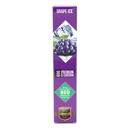 Tobaliq Einweg E-Shisha Grape Ice 800 Züge ohne Nikotin Tobaliq Einweg E-Shisha Grape Ice 800 Züge ohne Nikotin