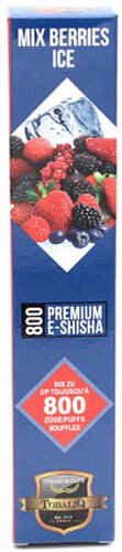 Tobaliq Einweg E-Shisha Mix Berries Ice 800 Züge ohne Nikotin Tobaliq Einweg E-Shisha Mix Berries Ice 800 Züge ohne Nikotin