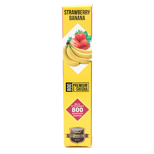 Tobaliq Einweg E-Shisha Strawberry Banana 800 Züge ohne Nikotin Tobaliq Einweg E-Shisha Strawberry Banana 800 Züge ohne Nikotin