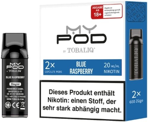 TobaliQ MyPOD Blue Raspberrry 2x2ml Pods 20mg/ml
