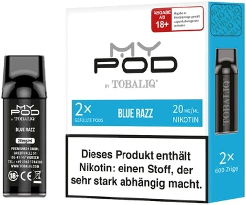TobaliQ MyPOD Blue Razz 2x2ml Pods 20mg/ml
