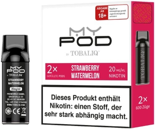 TobaliQ MyPOD Strawberry Watermelon 2x2ml Pods 20mg/ml