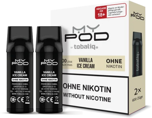 TobaliQ MyPOD Vanilla Ice Cream 2x2ml Pods Nikotinfrei