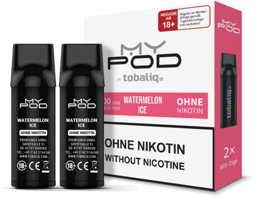 TobaliQ MyPOD Watermelon Ice 2x2ml Pods Nikotinfrei