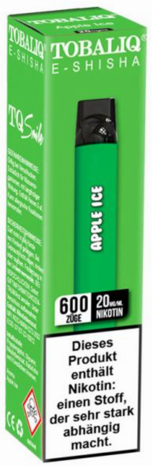 Tobaliq Smile Einweg E-Shisha Apple Ice 20mg Tobaliq Smile Einweg E-Shisha Apple Ice 20mg