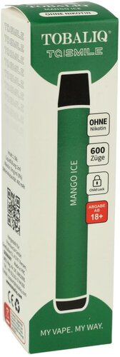Tobaliq Smile Einweg E-Shisha Mango Ice ohne Nikotin Tobaliq Smile Einweg E-Shisha Mango Ice ohne Nikotin