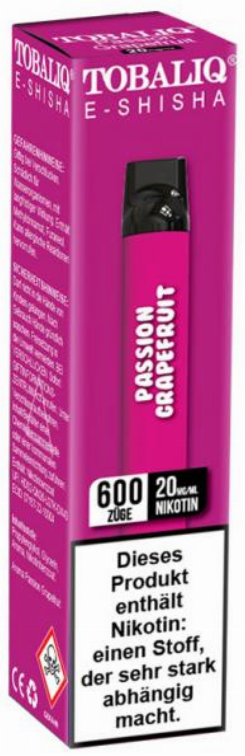 Tobaliq Smile Einweg E-Shisha Passion Grapefruit 20mg Tobaliq Smile Einweg E-Shisha Passion Grapefruit 20mg