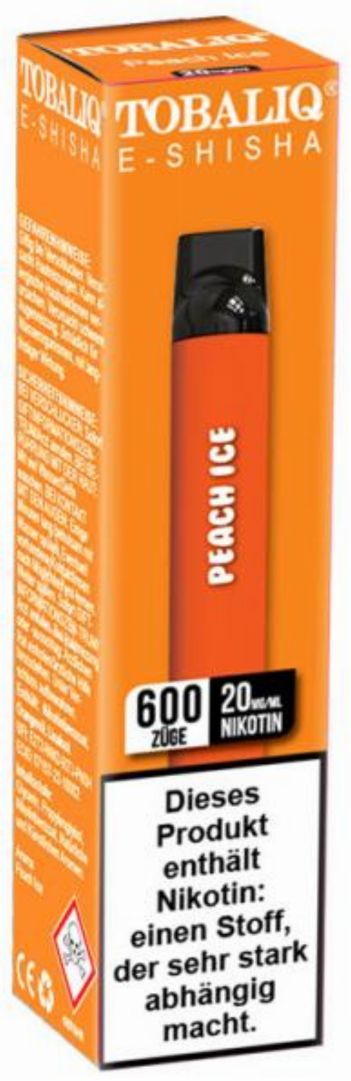 Tobaliq Smile Einweg E-Shisha Peach Ice 20mg Tobaliq Smile Einweg E-Shisha Peach Ice 20mg