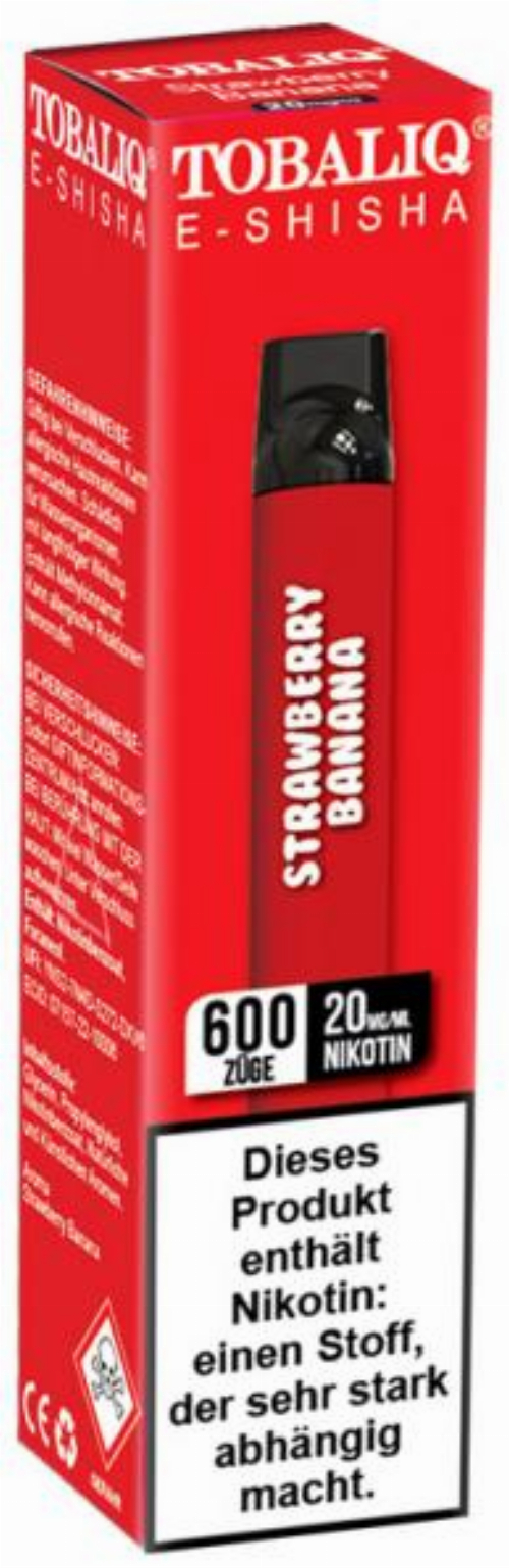 Tobaliq Smile Einweg E-Shisha Strawberry Banana 20mg Tobaliq Smile Einweg E-Shisha Strawberry Banana 20mg