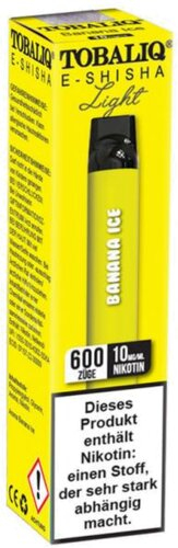 Tobaliq Smile Light Einweg E-Shisha Banana Ice 10mg Tobaliq Smile Light Einweg E-Shisha Banana Ice 10mg