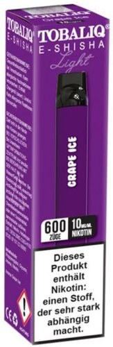 Tobaliq Smile Light Einweg E-Shisha Grape Ice 10mg Tobaliq Smile Light Einweg E-Shisha Grape Ice 10mg