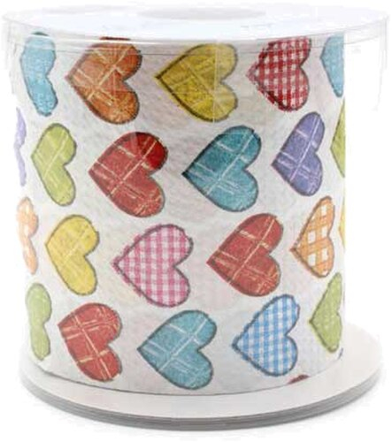 Toilettenpapier bunte Herzen Toilettenpapier bunte Herzen