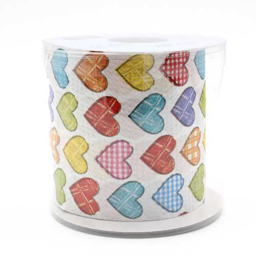 Toilettenpapier bunte Herzen Toilettenpapier bunte Herzen