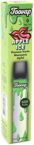 Toovap Einweg E-Shisha Apfel & Ice max. 600 Züge ohne Nikotin Toovap Einweg E-Shisha Apfel & Ice max. 600 Züge ohne Nikotin