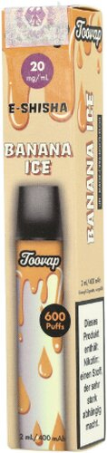 Toovap Einweg E-Shisha Banane Ice 20mg max. 600 Züge Toovap Einweg E-Shisha Banane Ice 20mg max. 600 Züge