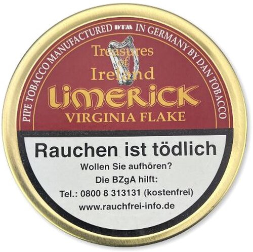 Treasures of Ireland Pfeifentabak Limerick Virginia Flake 50g