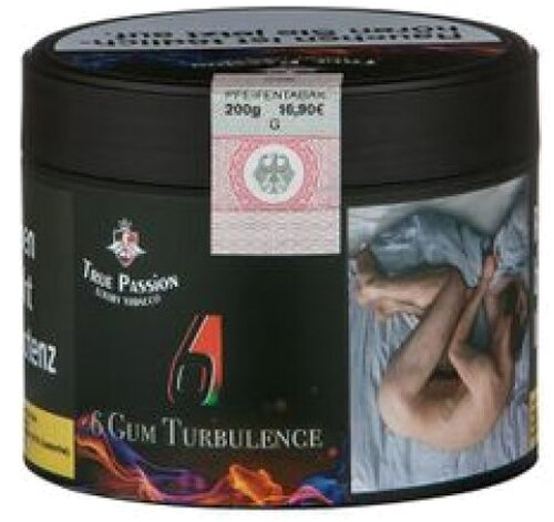 True Passion 6 Gum Turbulence  200g Dose Wasserpfeifentabak