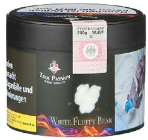 True Passion White Fluffy Bear 200g Dose Wasserpfeifentabak True Passion White Fluffy Bear 200g Dose Wasserpfeifentabak