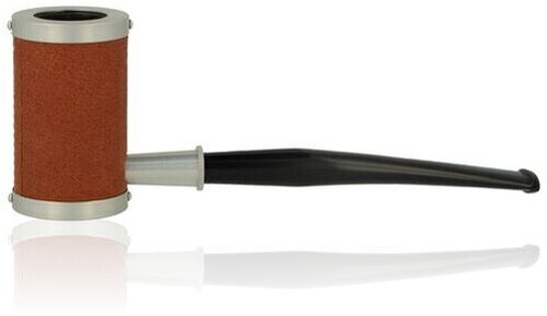 Tsuge Metal Tankard Pipe Leather Brown