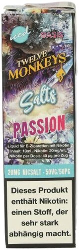Twelve Monkeys Passion Nikotinsalzliquid 20mg