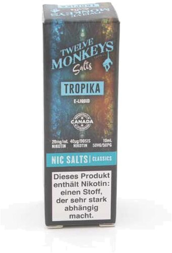 Twelve Monkeys Tropika Nic Salt 10ml Twelve Monkeys Tropika Nic Salt 10ml