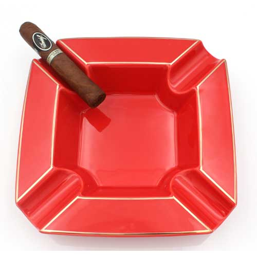 Tycoon Zigarrenscher Keramik rot-gold Tycoon Zigarrenscher Keramik rot-gold