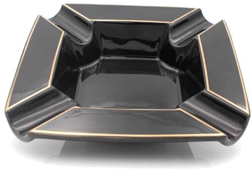 Tycoon Zigarrenscher Keramik schwarz-gold