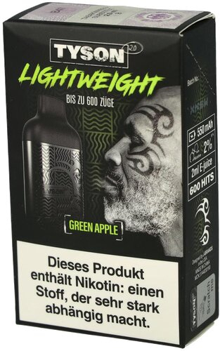 Tyson 2.0 Lightweight Green Apple 20mg Einweg E-Zigarette
