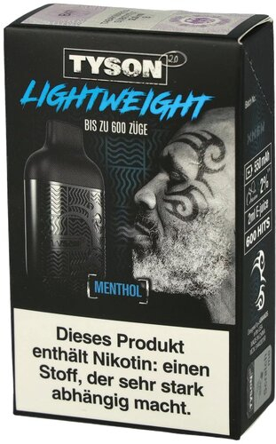 Tyson 2.0 Lightweight Menthol 20mg Einweg E-Zigarette