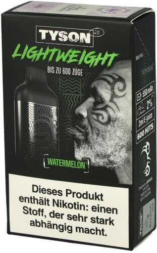 Tyson 2.0 Lightweight Watermelon 20mg Einweg E-Zigarette