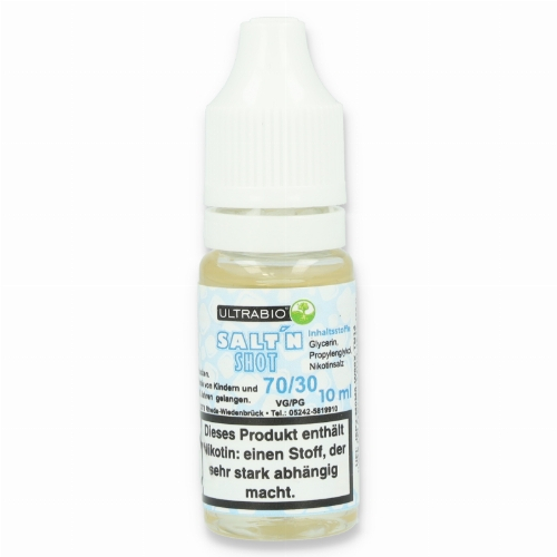 ULTRABIO Nikotinsalz Shot 70VG/30PG 10ml 20mg ULTRABIO Nikotinsalz Shot 70VG/30PG 10ml 20mg
