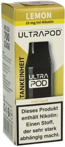 UltraBio Ultrapod Lemon 1x2ml 10mg UltraBio Ultrapod Lemon 1x2ml 10mg