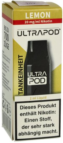 UltraBio Ultrapod Lemon 1x2ml 20mg UltraBio Ultrapod Lemon 1x2ml 20mg