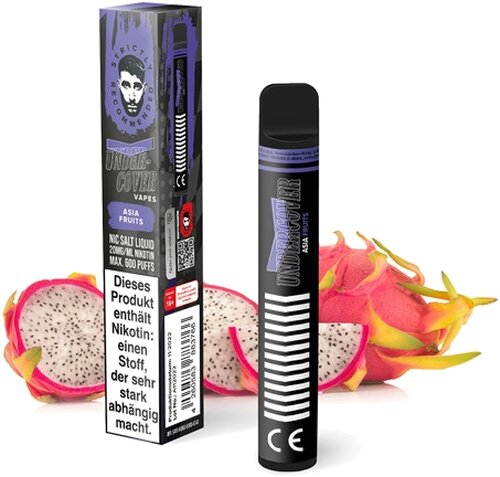 Undercover Vapes 600 Asia Fruits Einweg E-Shisha 20mg Nikotin