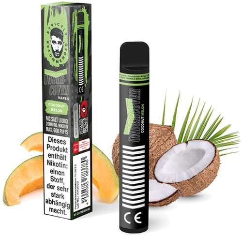 Undercover Vapes 600 Coconut Melon Einweg E-Shisha 20mg Nikotin