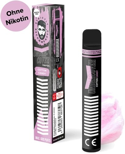 Undercover Vapes 600 Cotton Candy Einweg E-Shisha Nikotinfrei