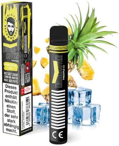 Undercover Vapes 600 Pineapple Ice Einweg E-Shisha 20mg Nikotin