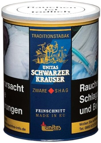 Unitas Schwarzer Krauser Tabak 75g Dose Feinschnitt Unitas Schwarzer Krauser Tabak 75g Dose Feinschnitt