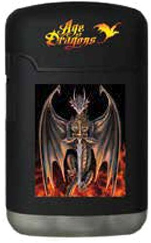 Easy Torch Feuerzeug Age of Dragons No.3 Schwarzer Drache mit Schwert