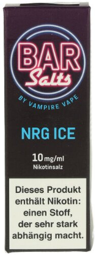 Vampire Vape Bar Salts NRG Ice Nikotinsalz Liquid 10mg Vampire Vape Bar Salts NRG Ice Nikotinsalz Liquid 10mg