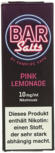 Vampire Vape Bar Salts Pink Lemonade Nikotinsalz Liquid 10mg Vampire Vape Bar Salts Pink Lemonade Nikotinsalz Liquid 10mg