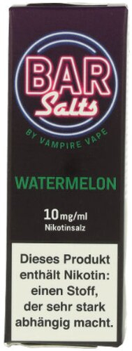 Vampire Vape Bar Salts Watermelon Nikotinsalz Liquid 10mg Vampire Vape Bar Salts Watermelon Nikotinsalz Liquid 10mg