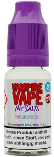 Vampire Vape Ice Menthol Nicotinsalz Liquid 10mg Vampire Vape Ice Menthol Nicotinsalz Liquid 10mg